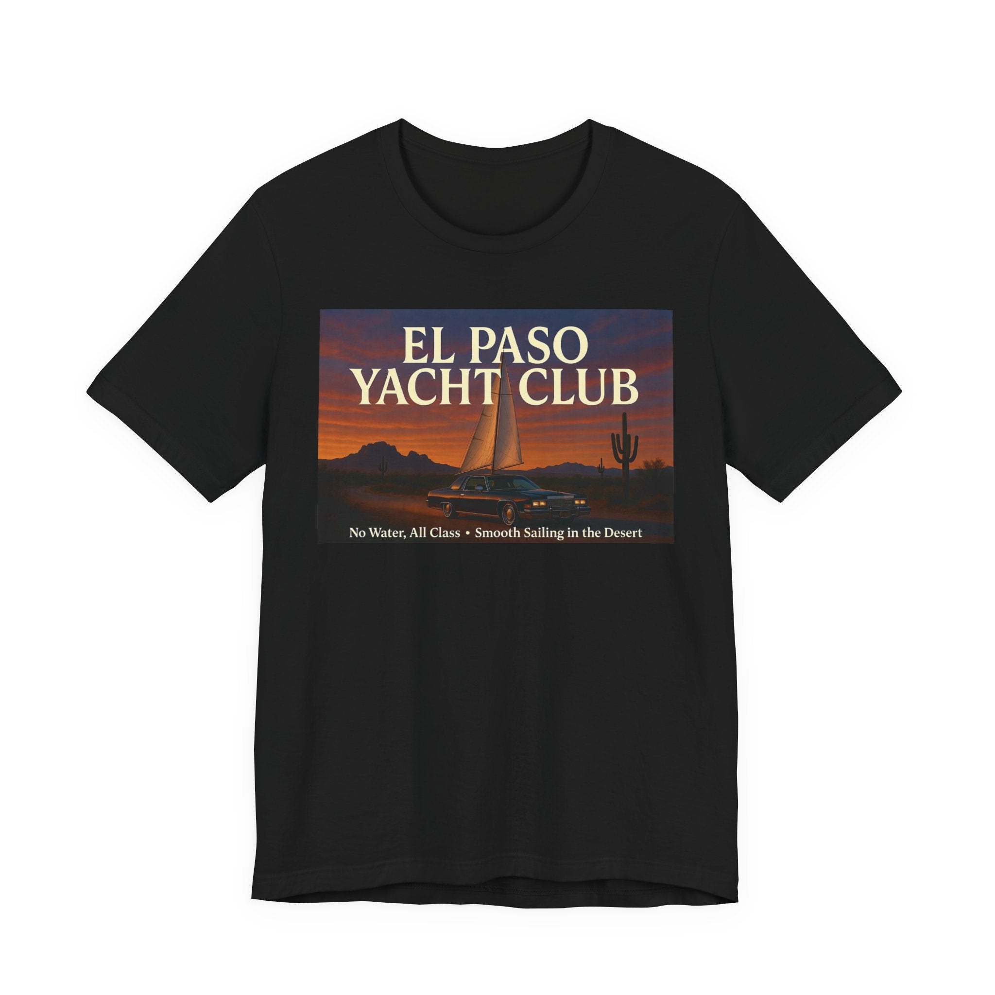 El Paso Yacht Club Sunset Tee — Funny Desert Sailing T-Shirt