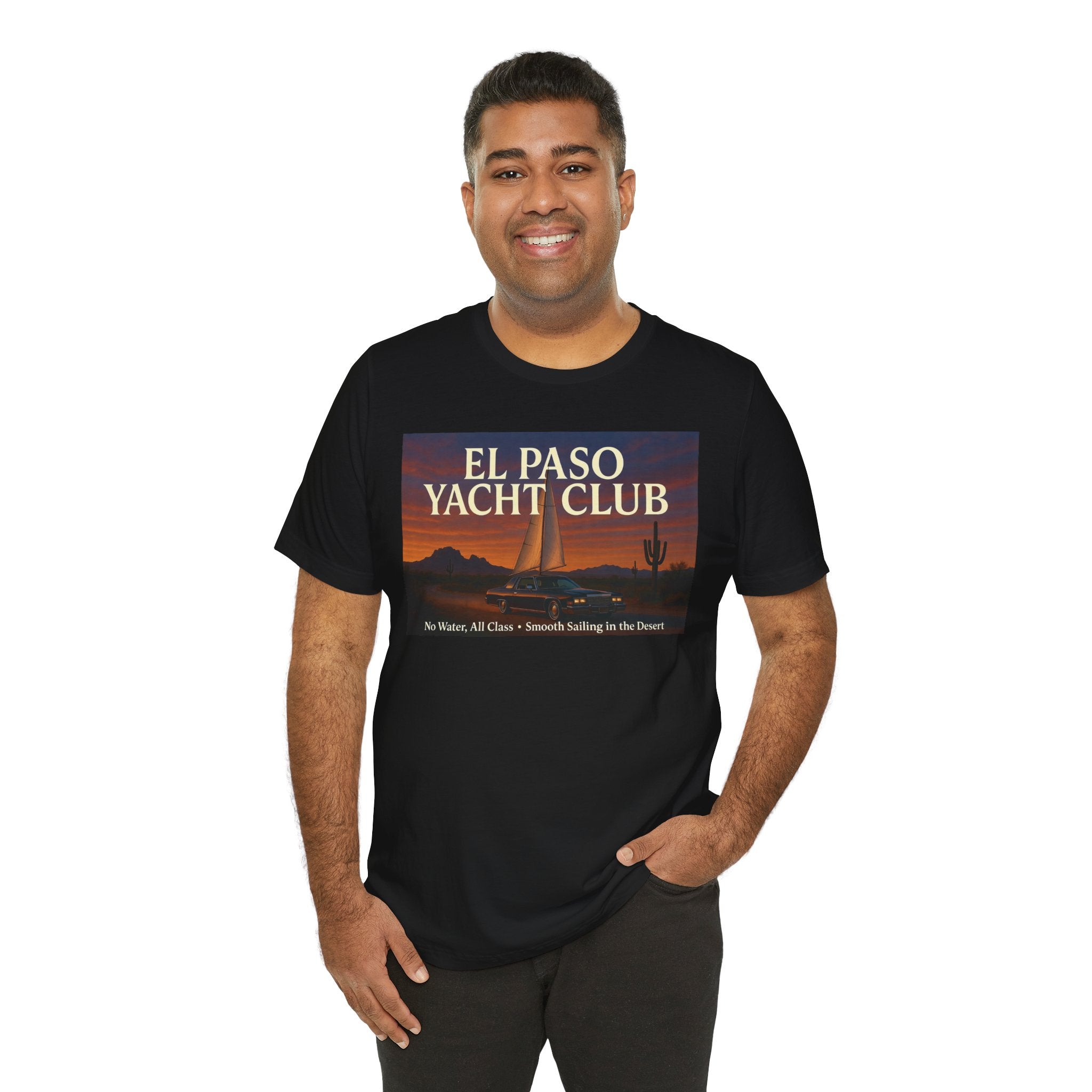 El Paso Yacht Club Sunset Tee — Funny Desert Sailing T-Shirt